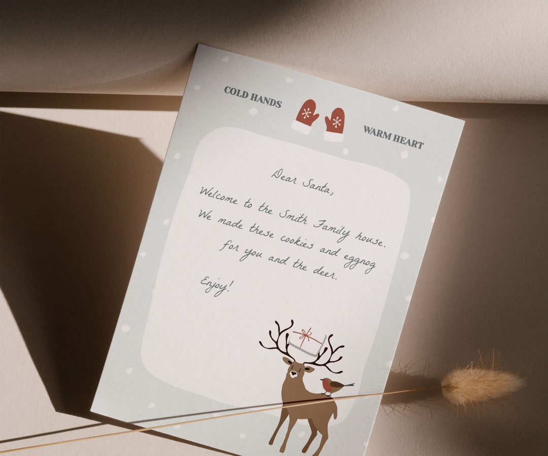 Note to Santa Printable, Christmas Activity for Kids, Instant Download ...