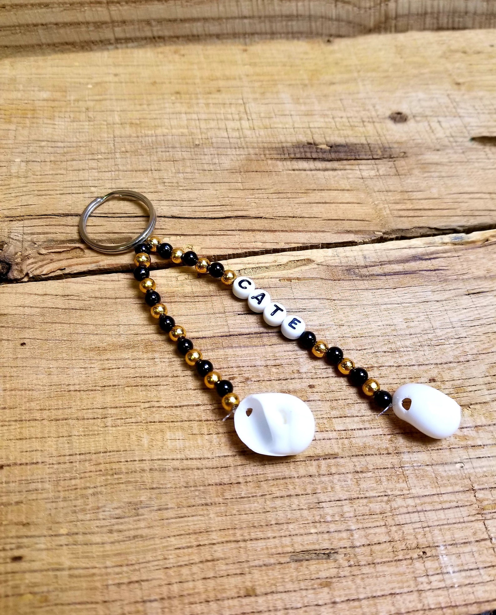 Personalized Beaded Keychain trendy keychains name Etsy.de