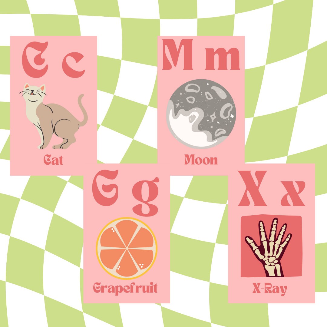 Classroom Alphabet Cards Printable Etsy