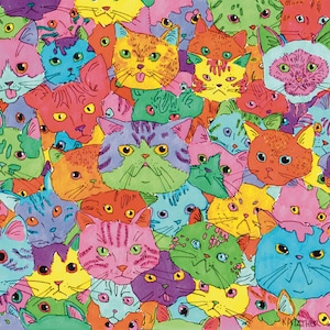 Cartolina GATTI ARCOBALENO
