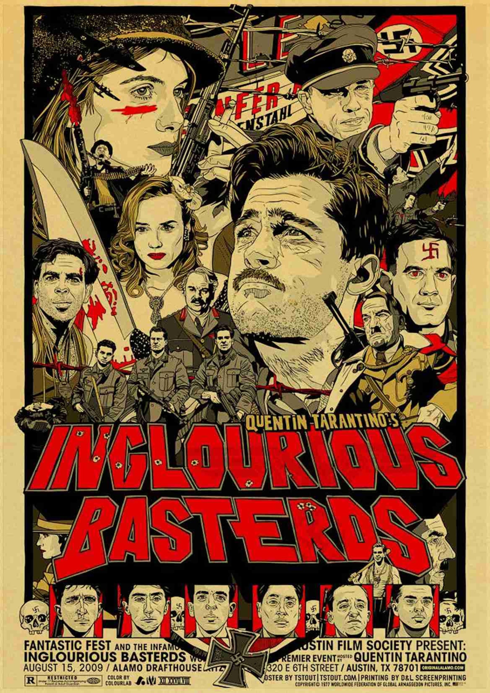 Inglourious Basterds Movie Poster Wall Poster Vintage Print Etsy