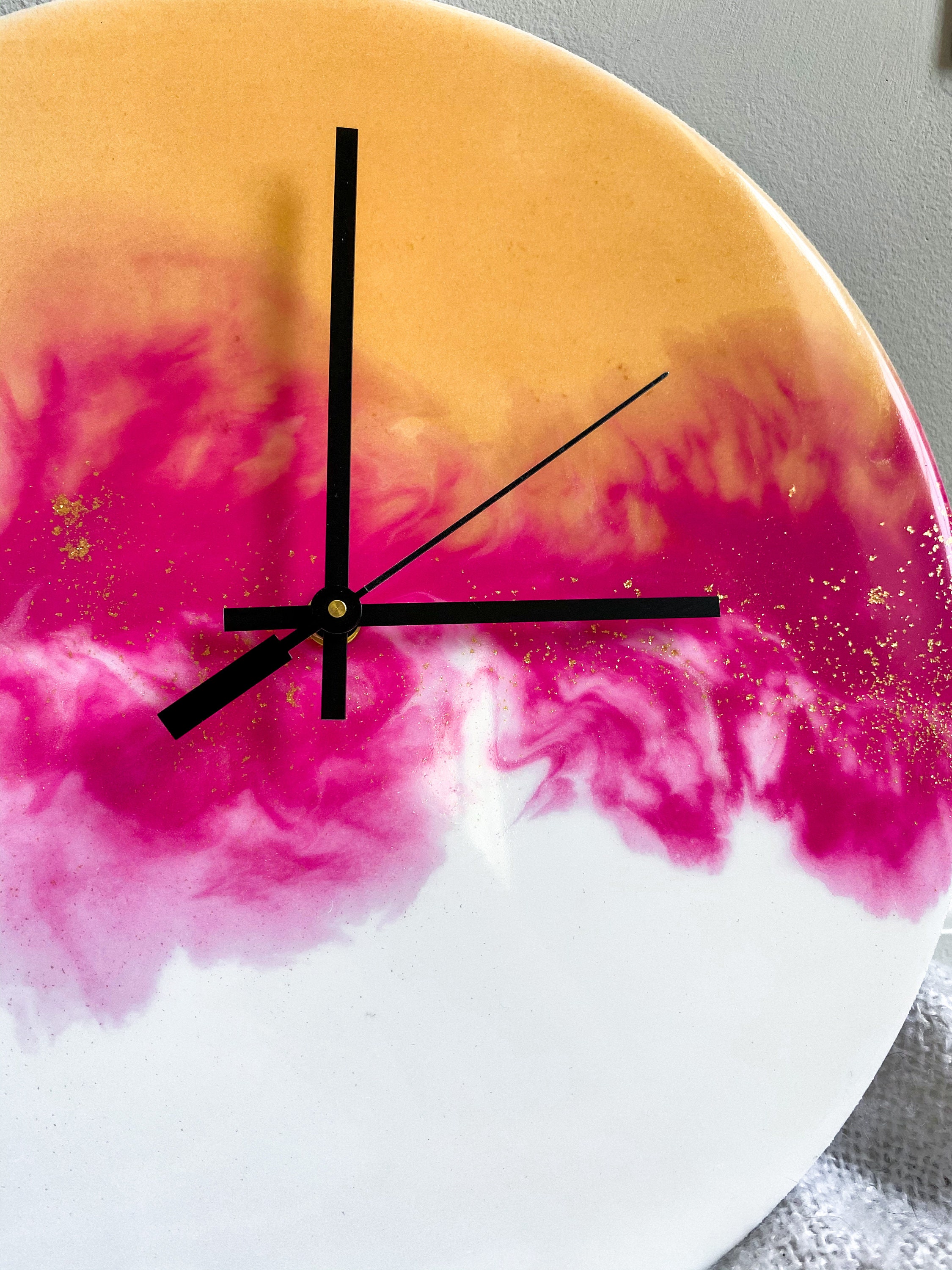 12 Resin Clock Wall Art Vinyl Record Wall Decor Etsy