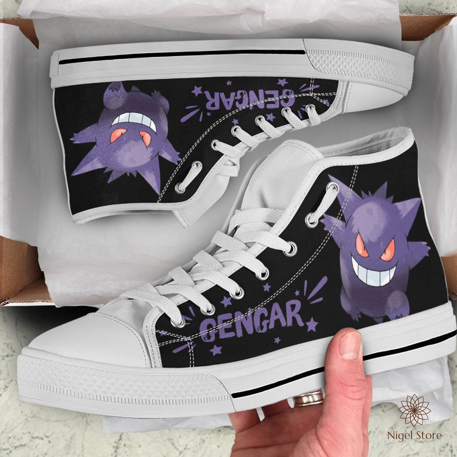 (9 (Adults')) Gengar Sneakers Cute Pokemon Running Sport Shoes on OnBuy
