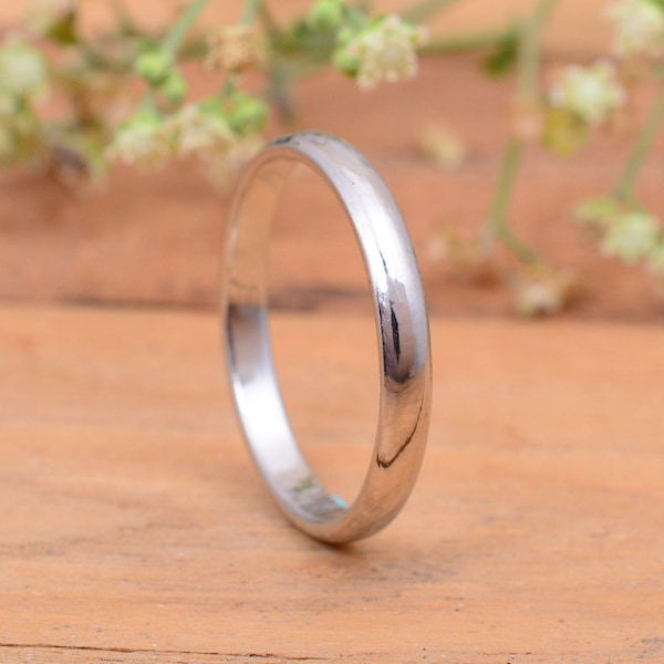 Plain Sterling Silver Band Etsy