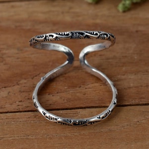 925 Sterling Silver Dainty Splint Ring, Adjustable Arthritis Splint Rings for PIP or DIP Joint, Swan Neck Splint Arthritis ring
