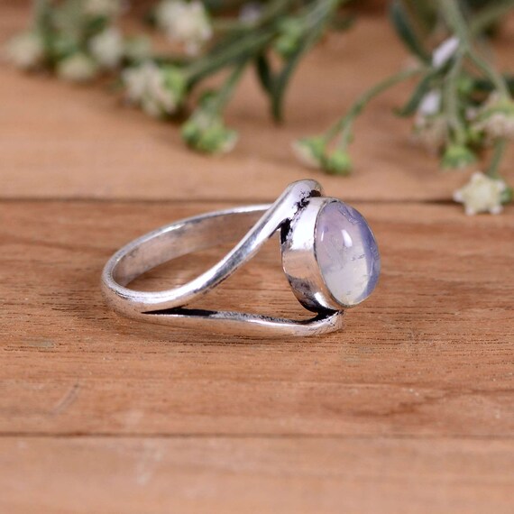 Handmade Opalite Stone Ring 925 Silver Opalite Gemstone Ring Oval Opalite Bezel Set Ring Simple Silver Ring Opalite Jewelry for Women Etsy