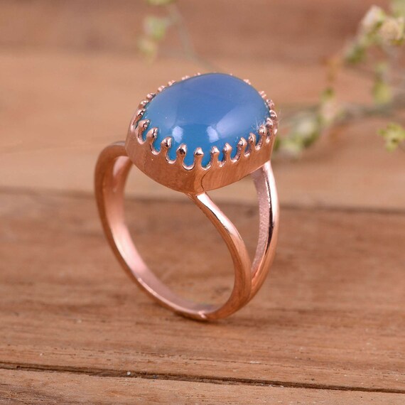 Aqua blue stone ring deals