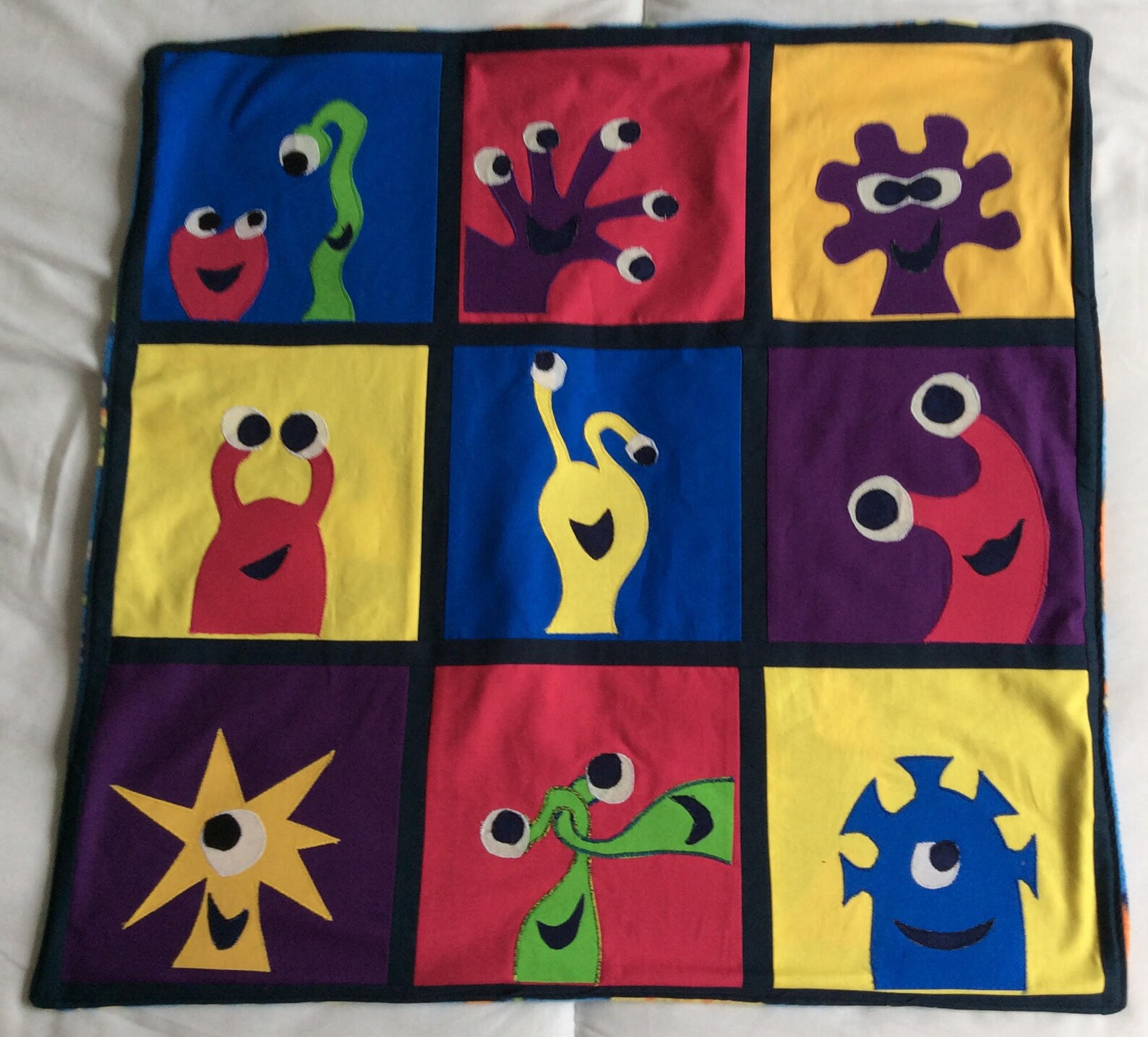 Fun monsters playmat or quilt Etsy