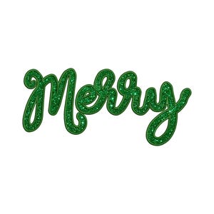 Diseño de bordado con apliques de Feliz Navidad, archivo de bordado a máquina de Feliz Navidad, descarga digital