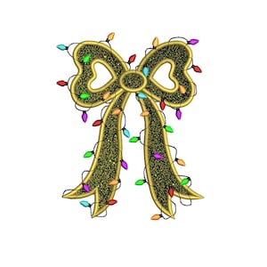 Side Bow Applique Sweatshirt Embroidery Design, Bow Christmas Embroidery File - Holiday Bow Embroider File, Various Sizes, Instant Download