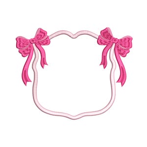 Coquette Frame Banner Vintage Crest Embroidery Design For Wedding Machine Embroidery File Gift For Newborn Monogram Crest File