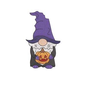 Fall Gnome Embroidery Design,  Gnome with Autumn Leaves Embroidery File, Holiday Machine Embroidery File, Digital Download