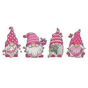 Gnome Embroidery Design, Cute Valentine Gnome Embroidery File, Holiday Machine Embroidery File, Digital Download