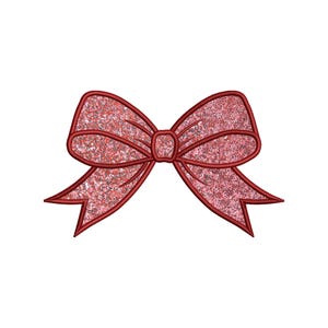 Side Bow Applique Sweatshirt Embroidery Design, Bow Christmas Embroidery File - Holiday Bow Embroider File, Various Sizes, Instant Download