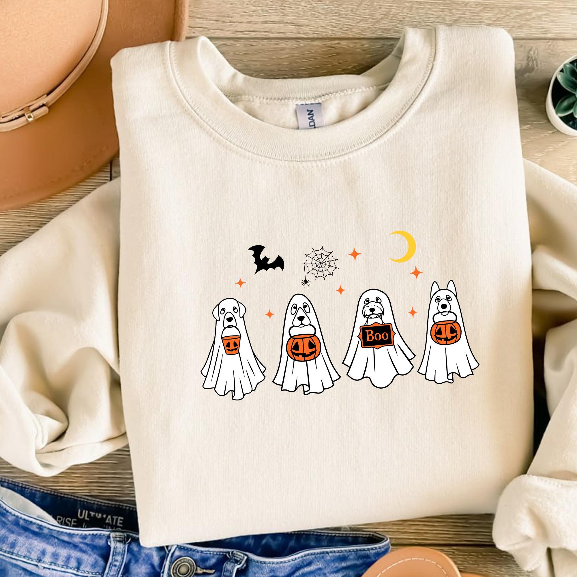 Retro Ghost Dog PNG, Spooky Season PNG, Ghost Png, Halloween Dog Png ...