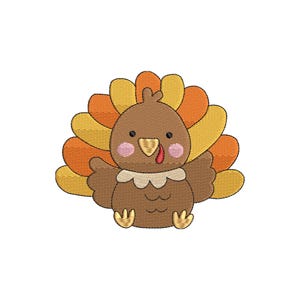 Turkey Thanksgiving Embroidery Design, Fall Pumpkin Embroidery File, Funny Chicken Embroidery File, Digital Download