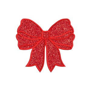 Side Bow Applique Sweatshirt Embroidery Design, Bow Christmas Embroidery File - Holiday Bow Embroider File, Various Sizes, Instant Download
