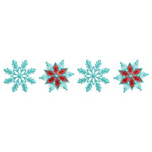 Snowflake Embroidery Designs, Christmas Machine Embroidery File, Digital Download, 5 sizes