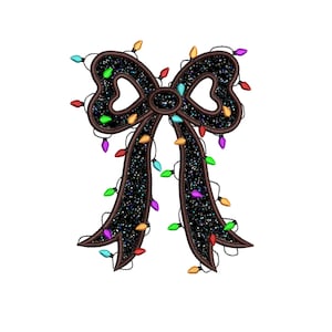Side Bow Applique Sweatshirt Embroidery Design, Bow Christmas Embroidery File - Holiday Bow Embroider File, Various Sizes, Instant Download