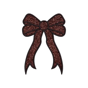 Side Bow Applique Sweatshirt Embroidery Design, Bow Christmas Embroidery File - Holiday Bow Embroider File, Various Sizes, Instant Download