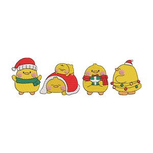 Christmas Chicken Embroidery Design,  Funny Chicken Embroidery File, Chicken Embroidery File, Digital Download