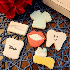 Dentist Cookie Cutters, Chubby Toothbrush, Toothpaste, Tooth and Mouth, Mini and Regular size options available