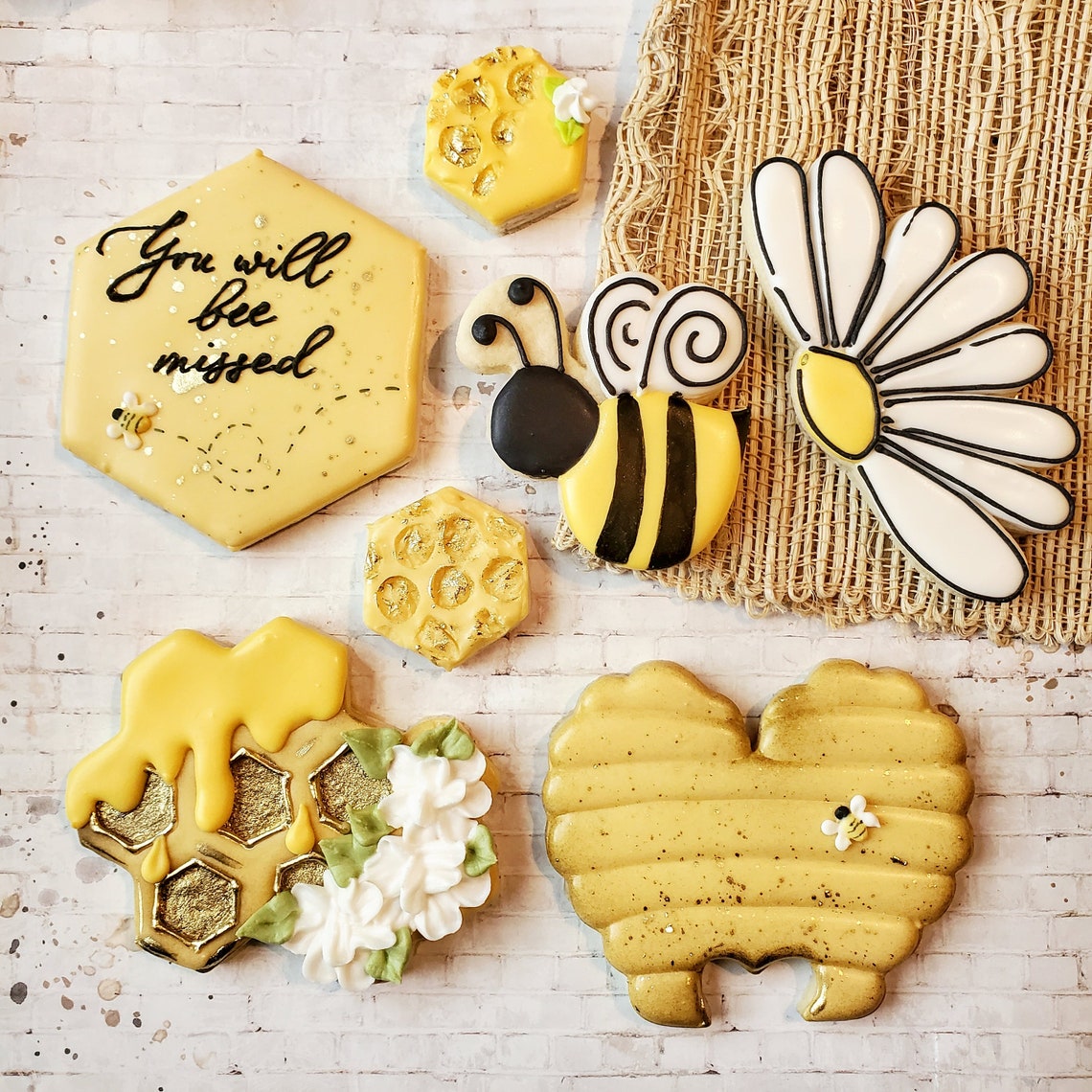 Bee Cookie Cutter Set Beehive Bee Side Daisy Etsy
