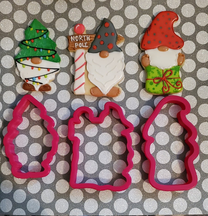 Christmas Gnomes cookie cutter set North Pole Holiday Gnomes  Etsy