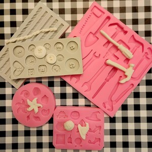 Seashell and Starfish Fondant Mold for Cookies, Cupcakes and Cake