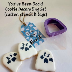 Halloween You&#39;ve Been Boo&#39;d Cookie Kit Ghost,  Stencil and Gift Tags