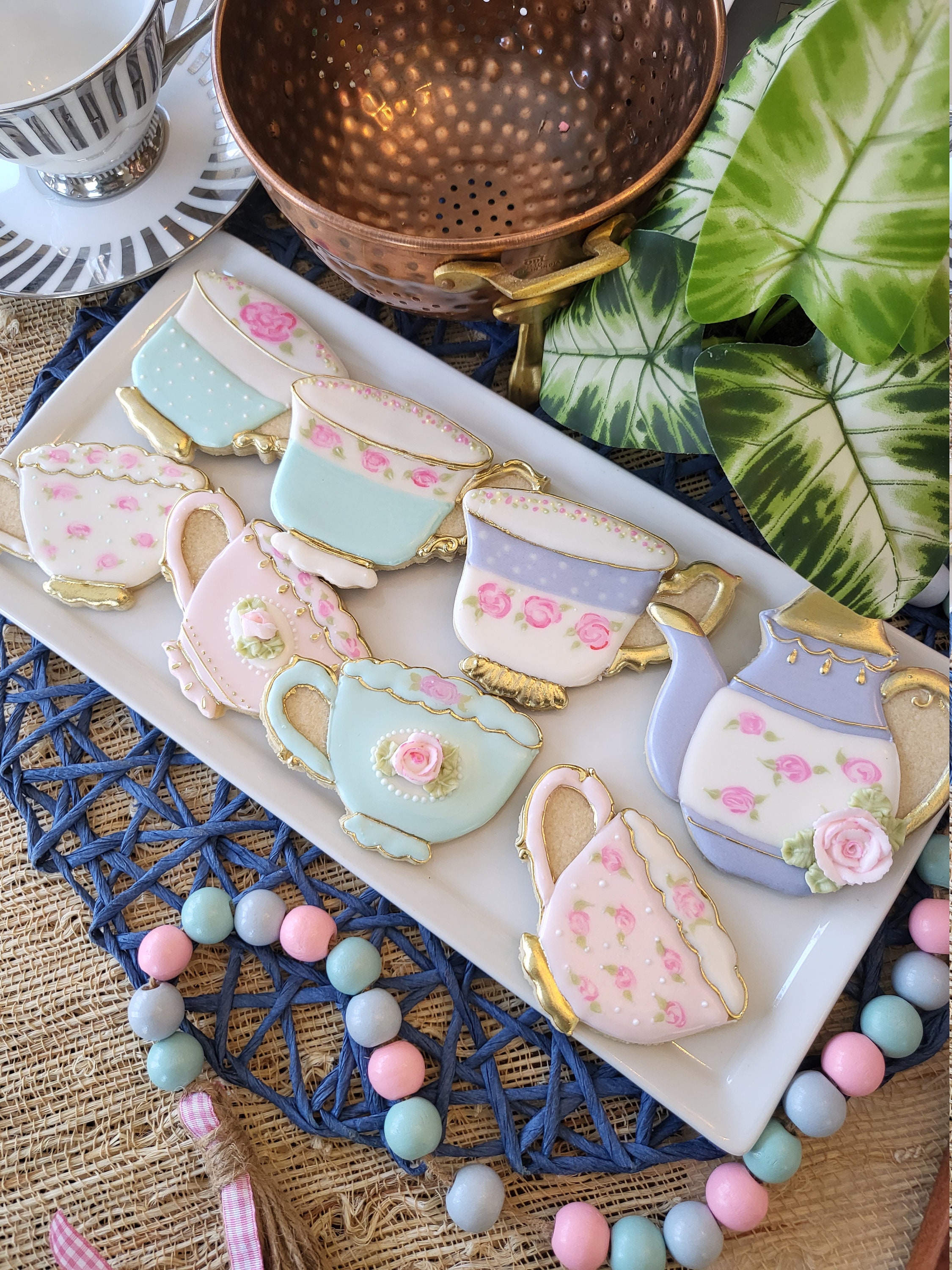 Tea Party Cookie Cutters Tea Cup Teapot Alice in Wonderland Etsy