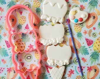 Triple Scoop Ice Cream Cone Cutter, 9" tall