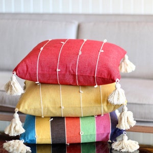 Oaxaca Pillow Cover-Decorative Mexican Pillow cover- Cotton Handwoven Cushion cover