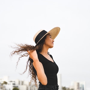 Palm Leaf  Acapulco Hat -  hat/ Sombrero - Palma Hat Handmade-Mexican Palm Leaf Hat-women Mexican Hat- Beach hat