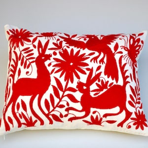 Otomi Pillow Cover-Mexican embroidered pillow sham -Mexican Hand made Pillow Case-Hand embroidered otomi cushion cover-Home Decor Cushion