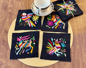 手刺繍のオトミ枕カバー、メキシコの民芸クッション - Etsy 日本