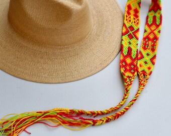 Handwoven Macrame Hat Band – Boho Artisanal Strap, Made in Mexico