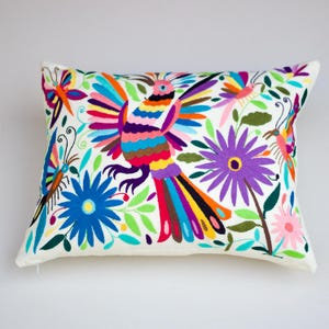 Otomi Pillow Cover-Mexican embroidered pillow sham -Mexican Hand made Pillow Case-Hand embroidered otomi cushion cover-Home Decor Cushion