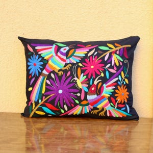 Otomi Pillow Cover-Mexican embroidered pillow sham -Mexican Hand made Pillow Case-Hand embroidered otomi cushion cover-Home Decor Cushion