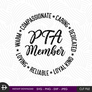 Parent Teacher appreciation svg | PTA member svg | Back to school teacher svg | PTA squad svg | School teacher svg | PTA team cut file
