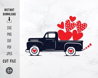 Download Truck With Hearts Etsy