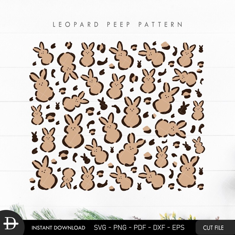 Leopard Rabbit Print Pattern Svg Cheetah Bunny Print Pattern - Etsy