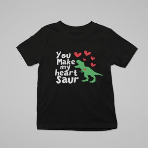 You Make My Heart Saur Svg, Valentine Dinosaur Svg, Cute Valentine Baby ...