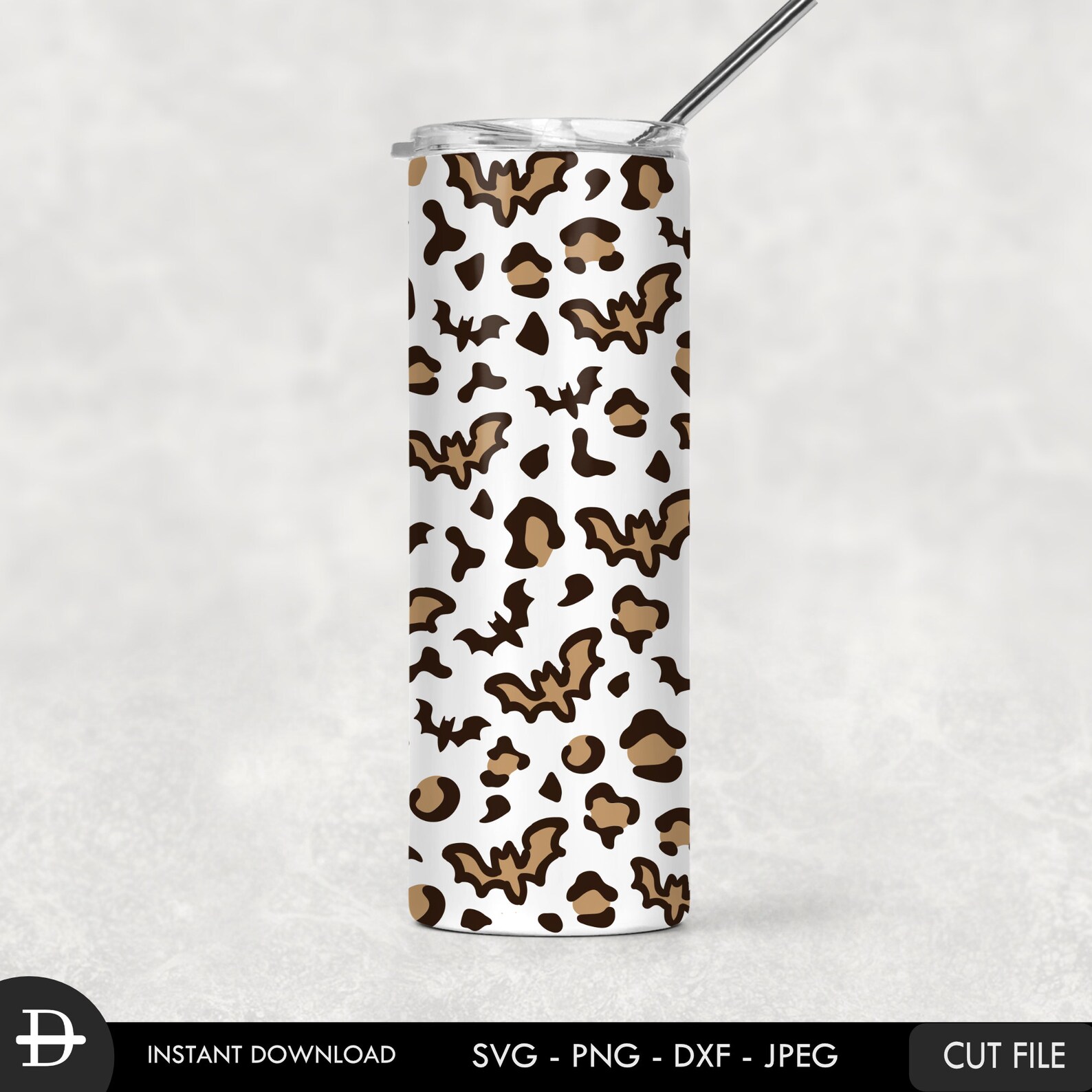 Leopard Bat Pattern Svg, Bat Cheetah Pattern Svg, Halloween Digital ...