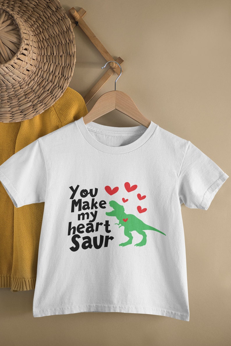 You Make My Heart Saur Svg Valentine Dinosaur Svg Cute - Etsy