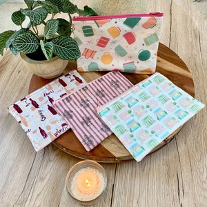 Small Zippered Pouch • Toiletry Bag • Cosmetics Bag • Pencil Case • Electronics Bag • Travel Pouch • Essentials Bag • Clutch •  Catchall