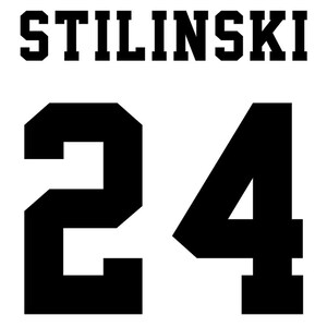 May include: Black and white jersey with the name "STILINSKI" and the number "24" in large, bold font.