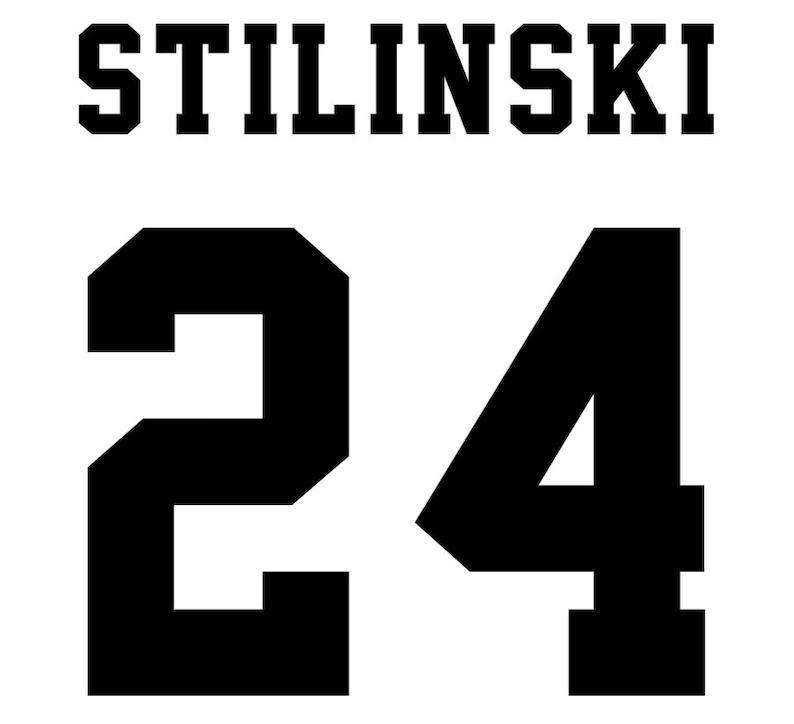 May include: Black and white jersey with the name "STILINSKI" and the number "24" in large, bold font.