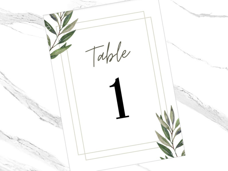Table Numbers Manufacturer direct delivery Same day shipping Greenery Cornered