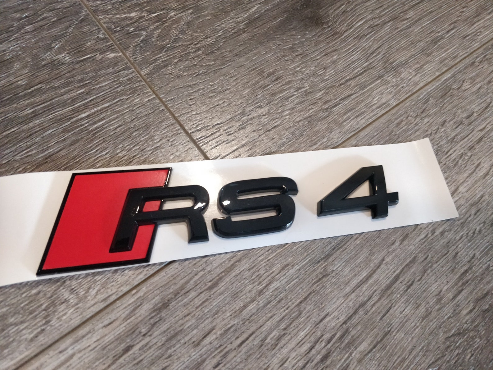 Audi RS4 Black Trunk Emblem. Black Audi RS4 Badge - Etsy